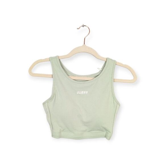 NWT Guess Pastel Green Eco Active Logo Athletic Tank Top - Picture 1 of 8